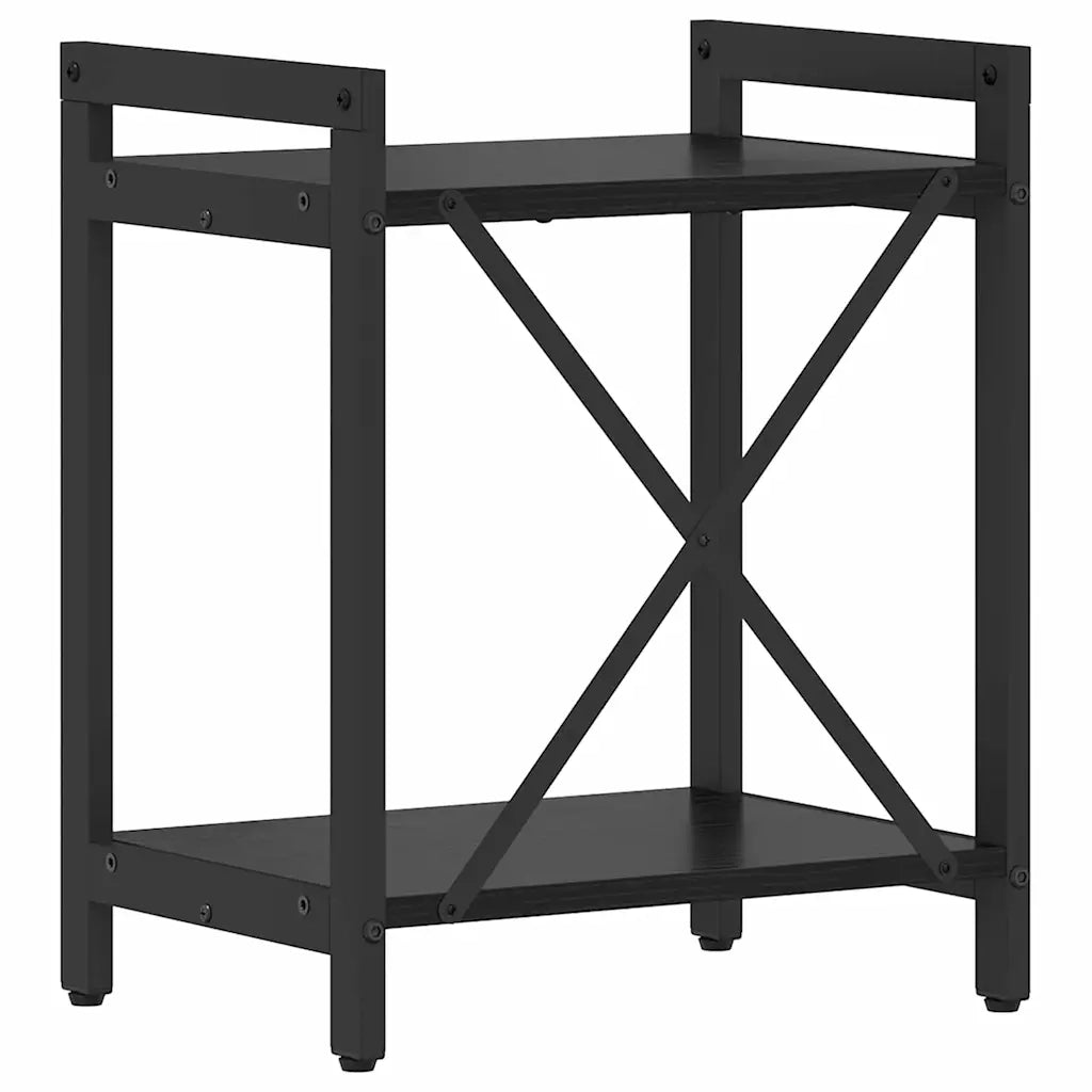 vidaXL Libreria Rovere nero 40 x 30 x 48.5 cm Legno multistrato