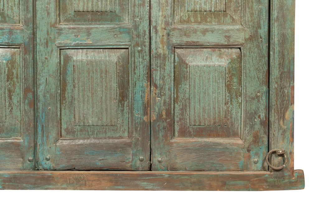 Biscottini Porta portone in legno massello e ferro da interno o da esterno vecchia e antica medievale scorrevole con telaio