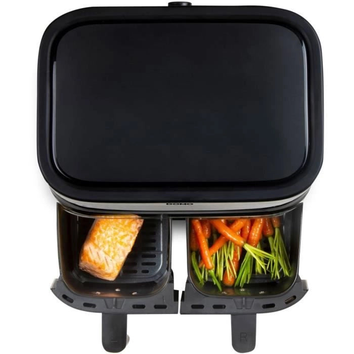 Domo Hot Air Fryer - Do537fr - 2 x 4 L - 85  A 200  - 8 Programmi automatici - L40 x W 40 x H 36 cm