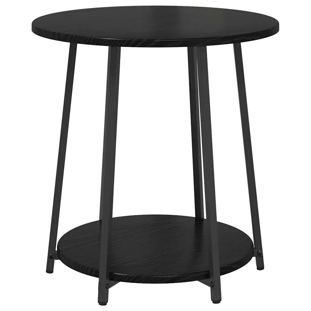 Set tavolini con lo scaffale 2 pcs Rovere Nero 869702