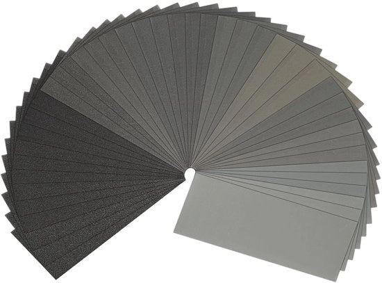 Set di Carta Vetrata con Diverse Grandezze di Particelle per Legno e Metallo