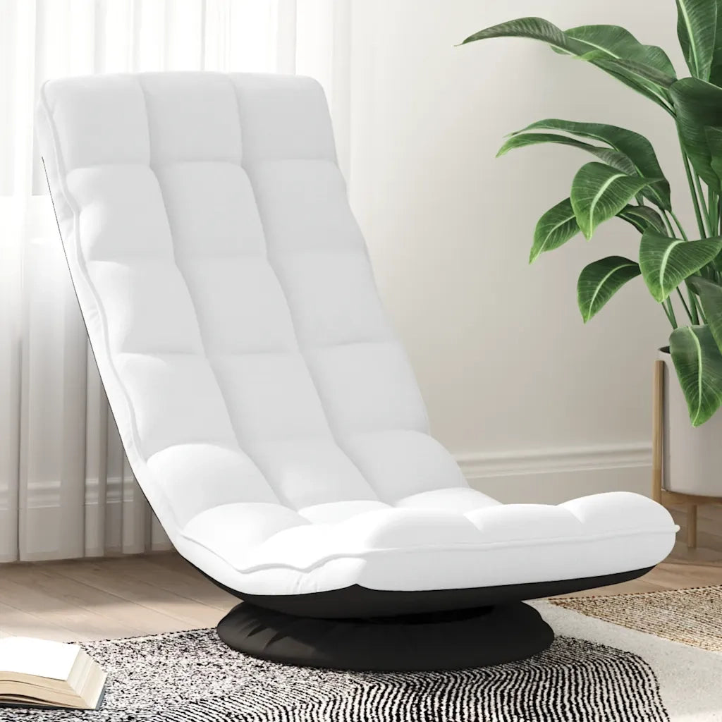 Sedia da Terra Girevole Bianco 70x51x79 cm in Tessuto 4019730