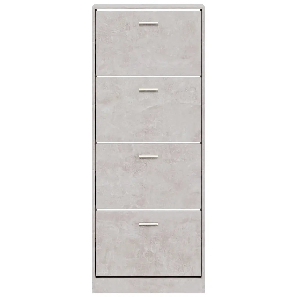 Scarpiera Grigio Cemento 59x17x150 cm in Legno Multistrato 342521