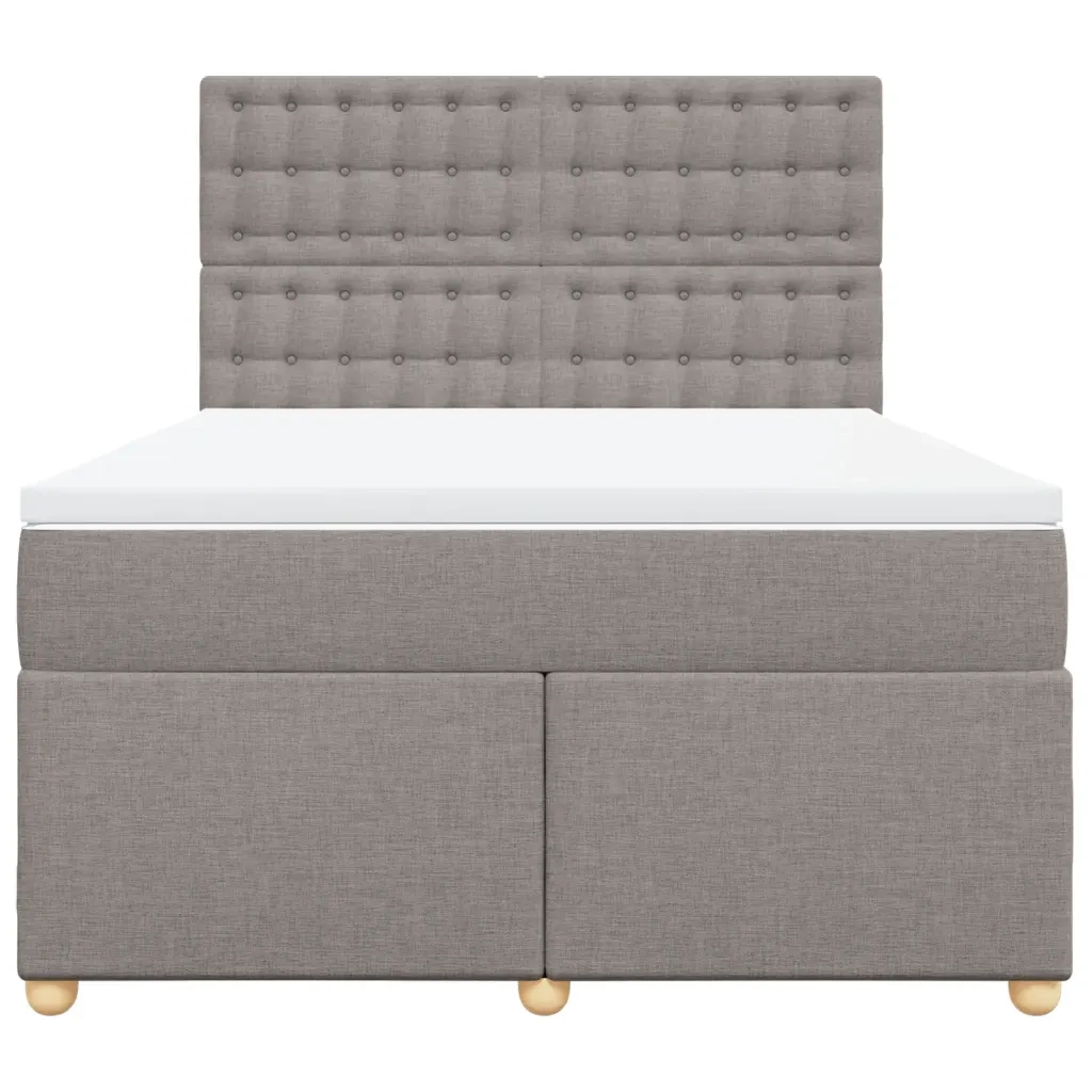 Giroletto a Molle con Materasso Tortora 140x200 cm in Tessuto