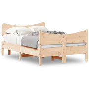 Letto matrimoniale | Letto per adulti | Letto senza Materasso 120x190 cm in Legno Massello di Pino