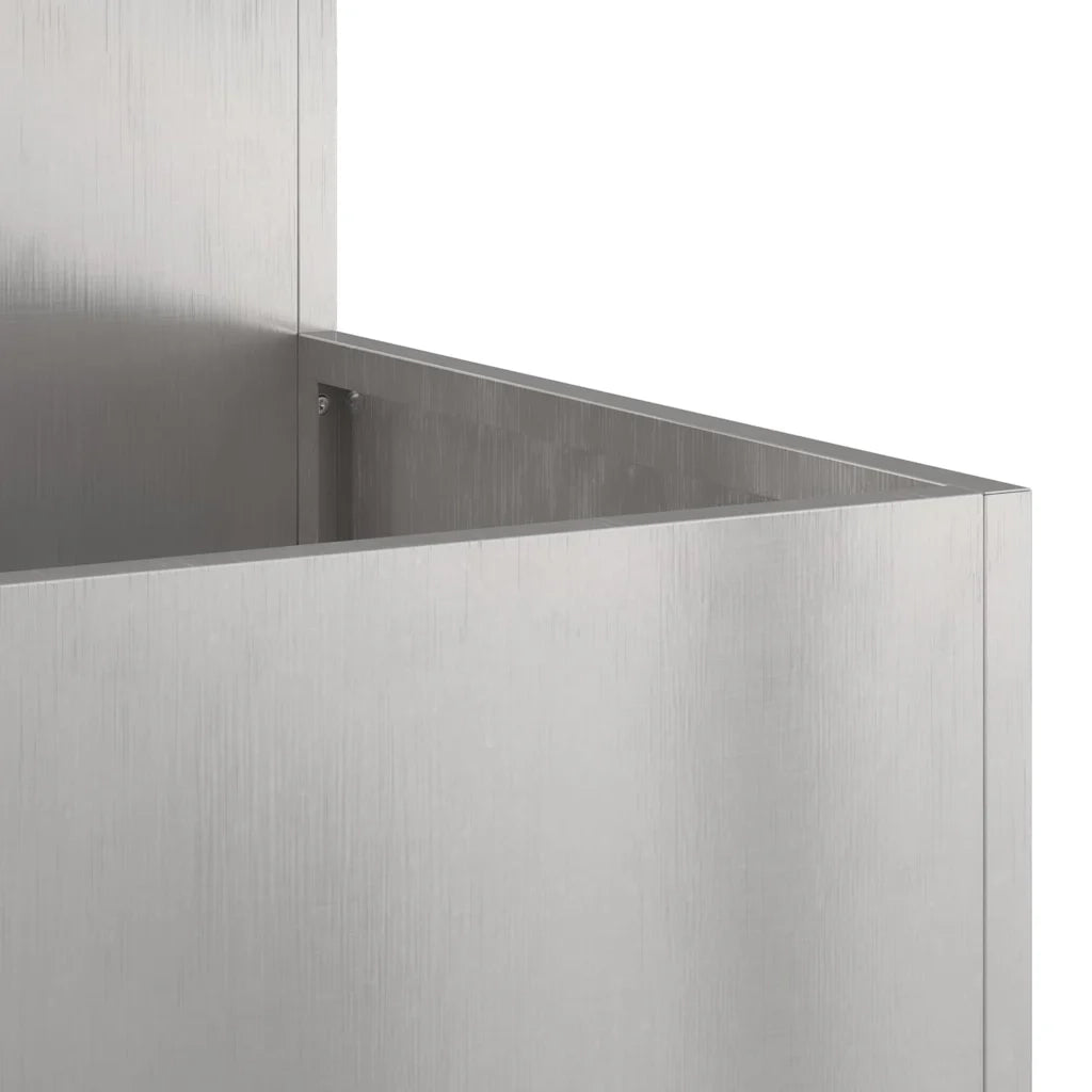 Vaso da giardino Argento 80 x 80 x 48 cm Acciaio inossidabile 865845