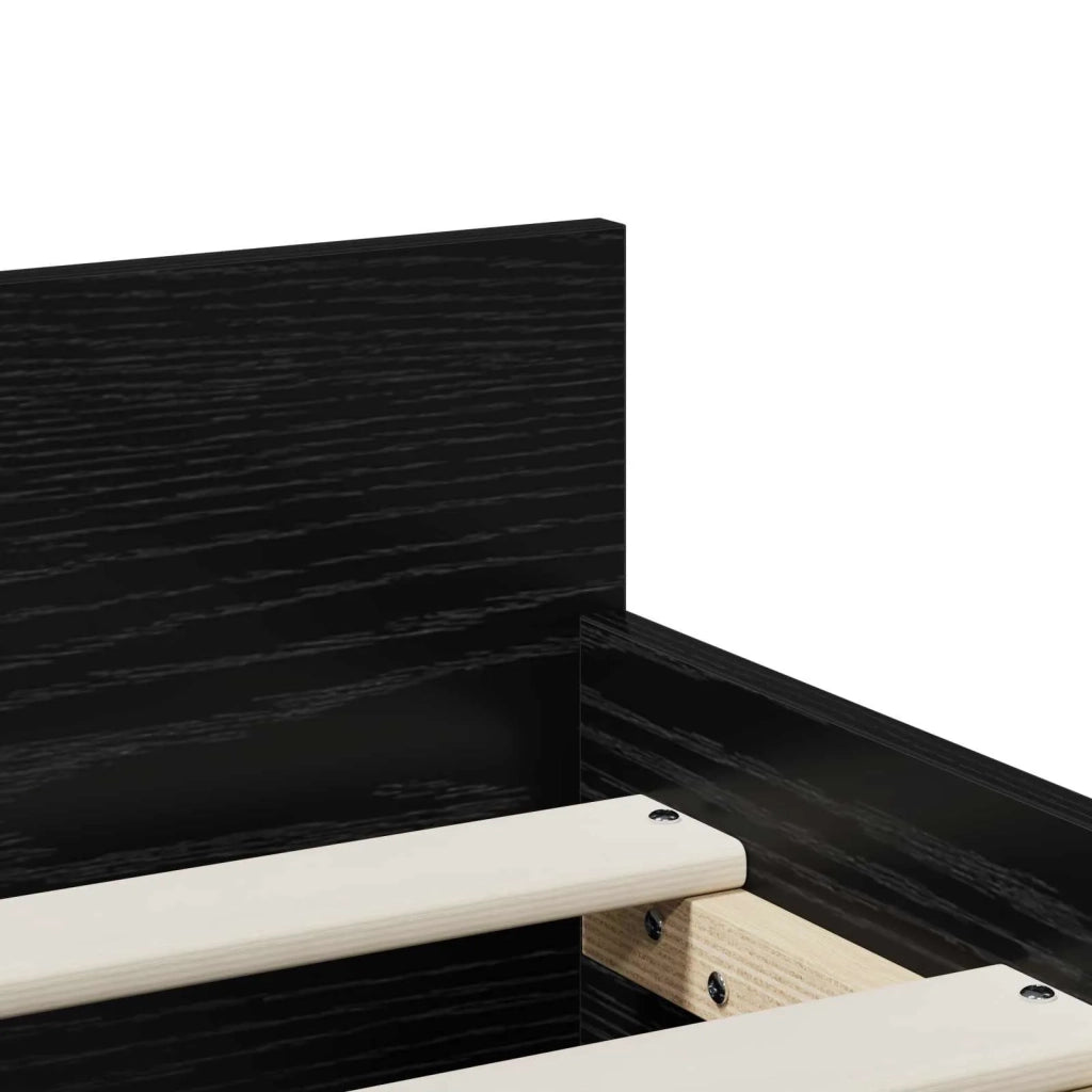 Struttura del letto Rovere Nero 90 x 200 cm 3446587