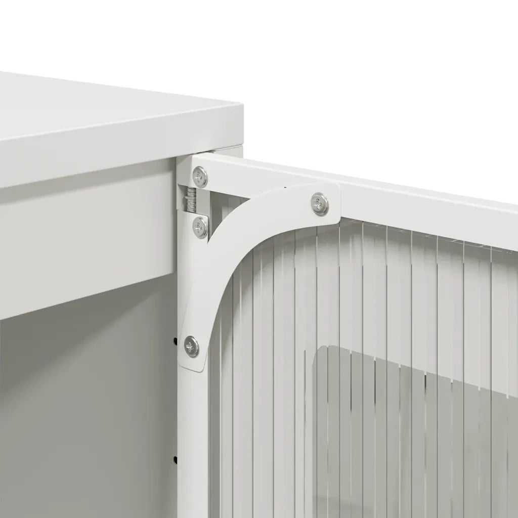 Credenza Bianca 68x39x123 cm in Acciaio 853361