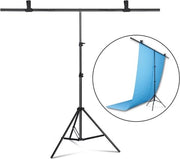 Kit di supporto per studio fotografico a T, set di sfondo, schermo verde, sistema di supporto per sfondo