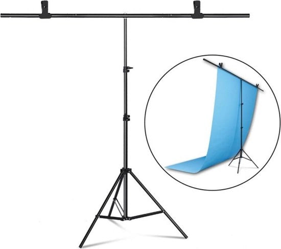 Kit di supporto per studio fotografico a T, set di sfondo, schermo verde, sistema di supporto per sfondo
