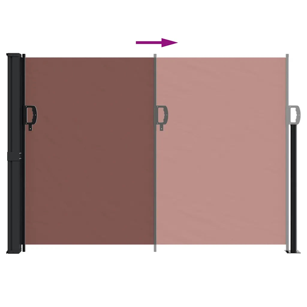 Tenda da Sole Laterale Retrattile-Tenda parasole per balcone per giardino Marrone 140x600 cm 341175