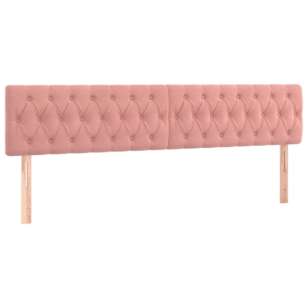 Letto a Molle con Materasso e LED Rosa 200x200 cm in Velluto