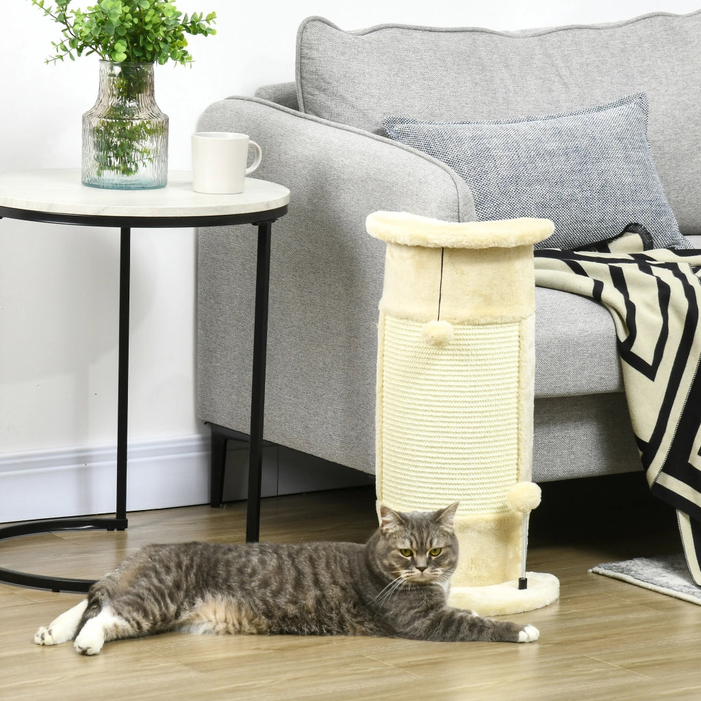 Tiragraffi per Gatti con Palline ¨C zephmum ¨C 34x25.5x58cm Beige