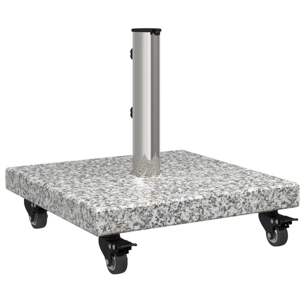 Base per Ombrelli con Ruote per Pali Ã˜38/48mm Grigio Granito 30 kg Quadrata