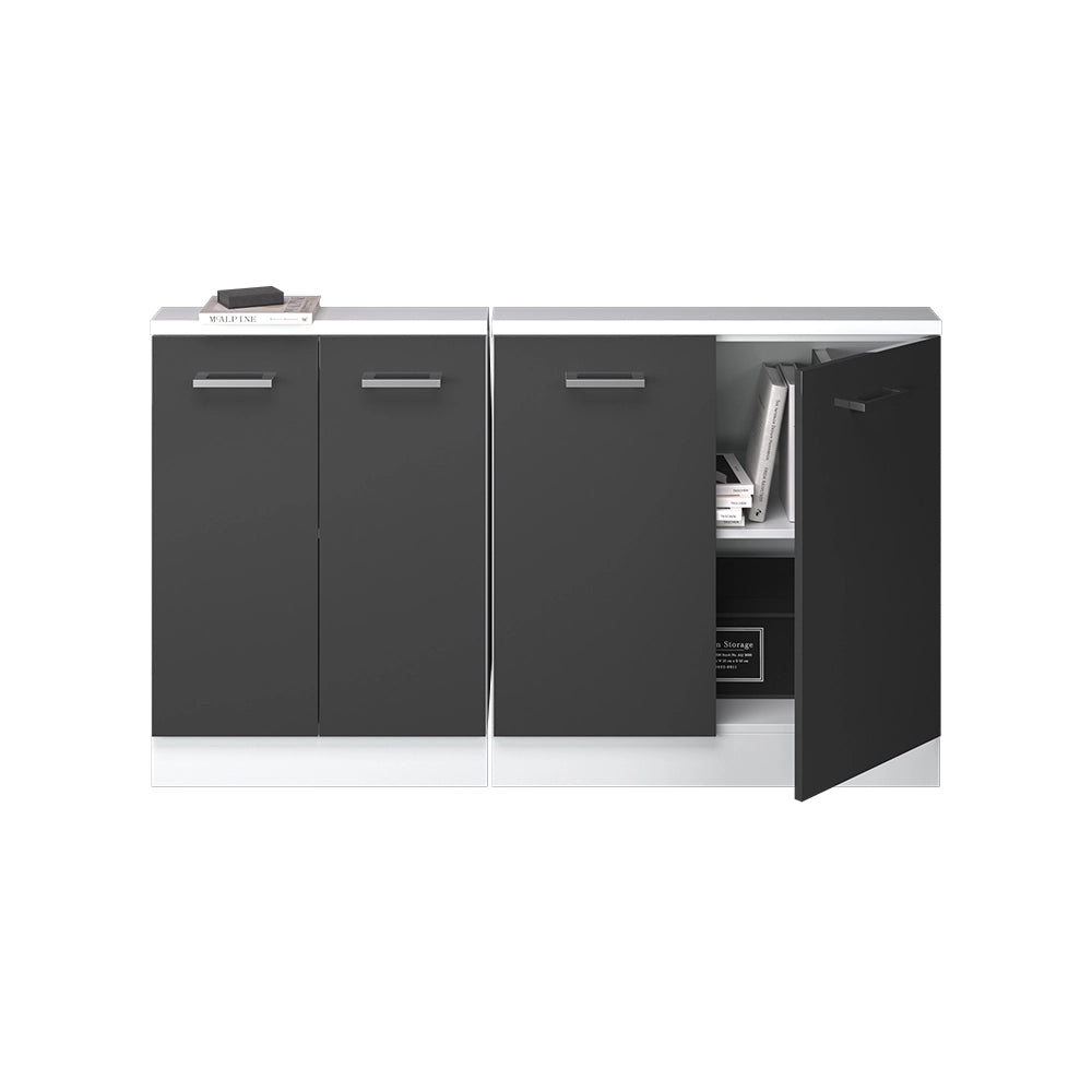 Set di mobili sottotetto Rion Antracite lucido/Bianco Set di 2 Vicco