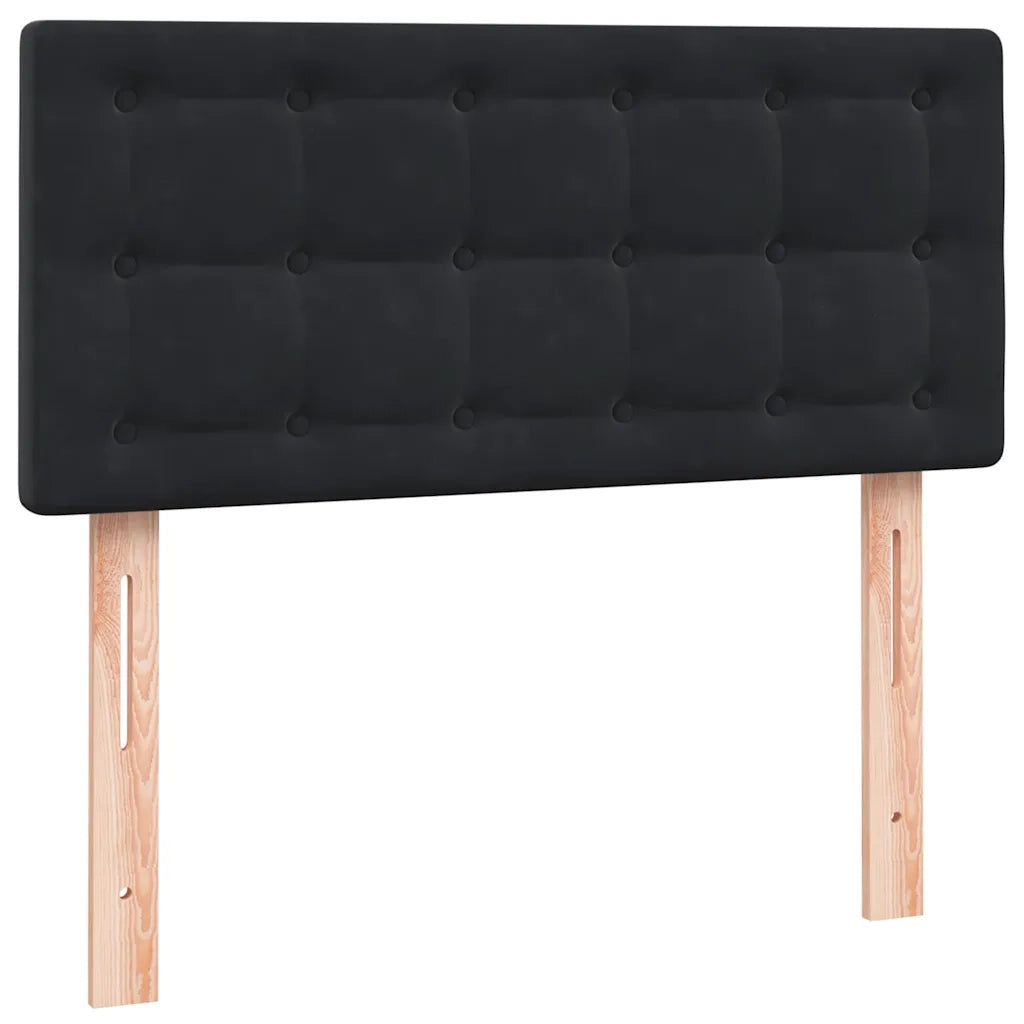 Giroletto a Molle con Materasso Nero 80x220 cm Velluto 3318473