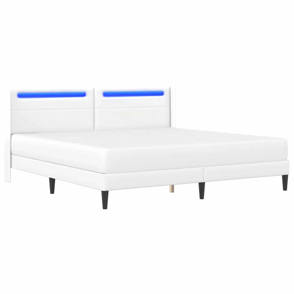 Struttura letto con materasso Bianco 180 x 200 cm Similpelle 3414920