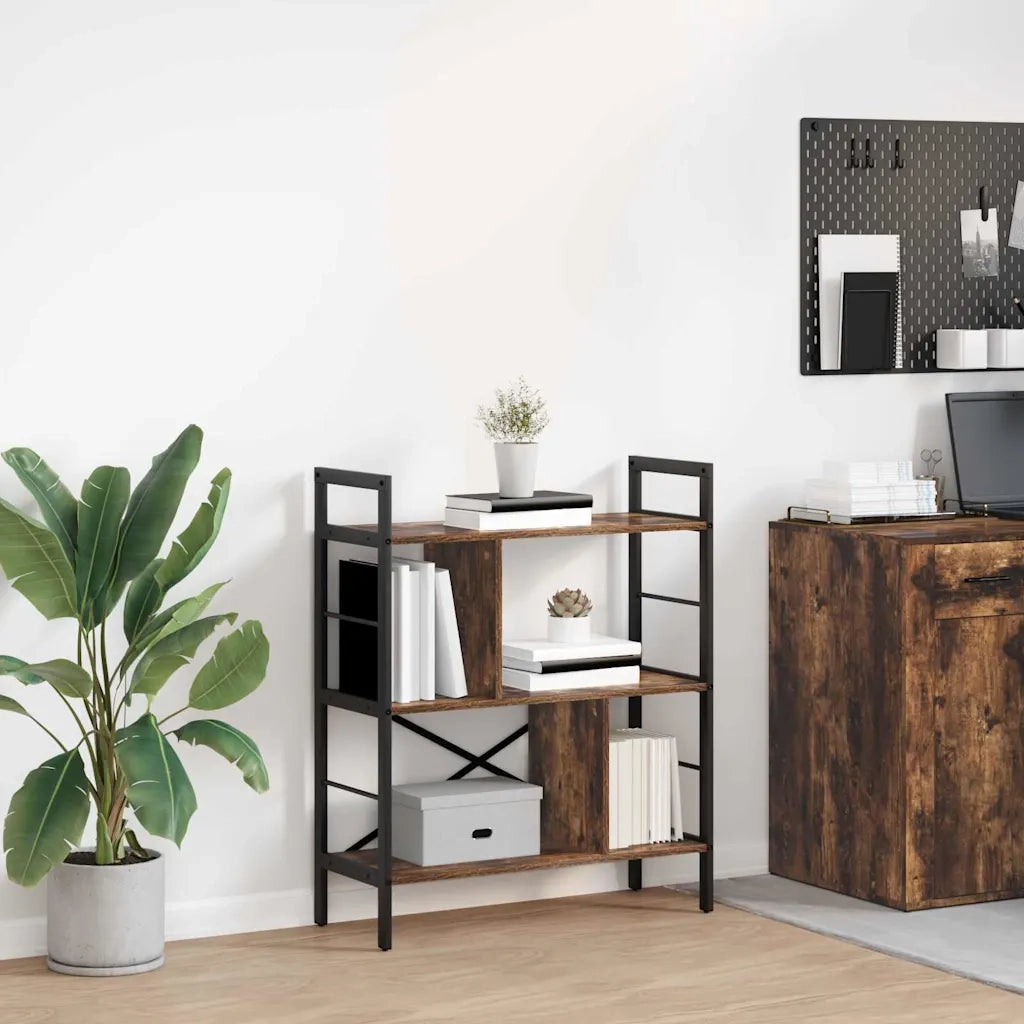Libreria Rovere fumé 75 x 30 x 91 cm Legno multistrato 883972