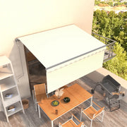 Tenda Sole Retrattile Automatica con Parasole 3,5x2,5 m Crema 3069407
