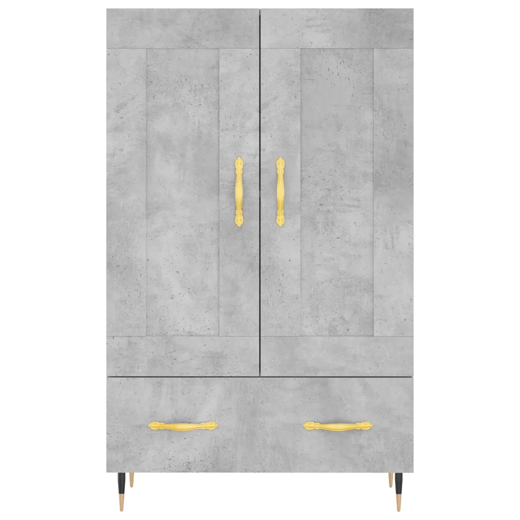 Credenza Grigio Cemento 69,5x31x115 cm in Legno Multistrato