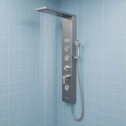 Colonna pannello doccia shine-1 cromo 4 funzioni luce display temperatura cromo