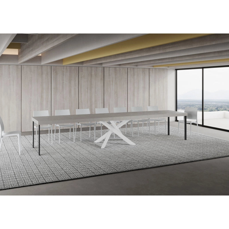 Tavolo allungabile 160/420x90 cm Volantis Premium telaio Bianche - Cashmere