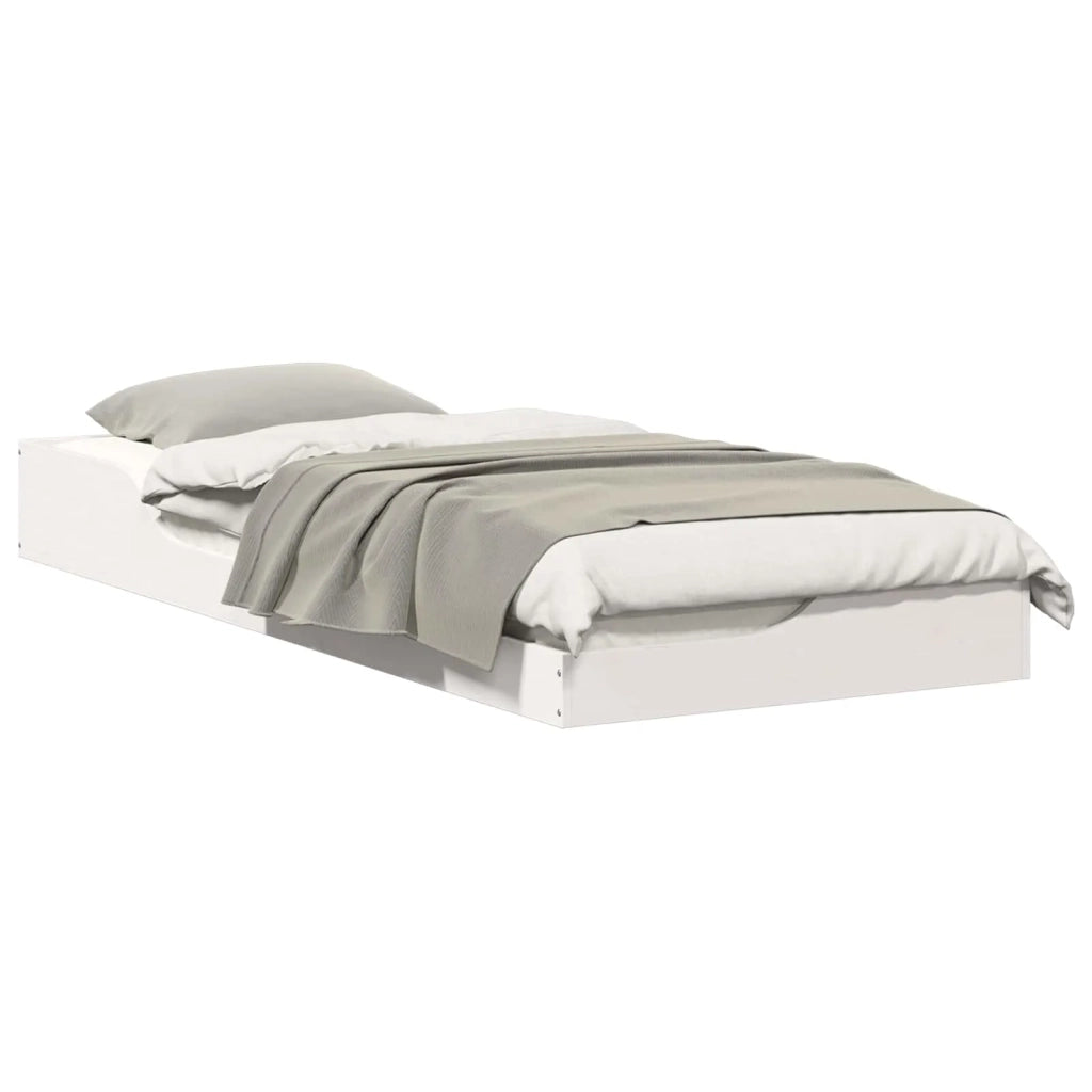 Struttura del letto Bianco 80 x 220 cm Pino massello 873410
