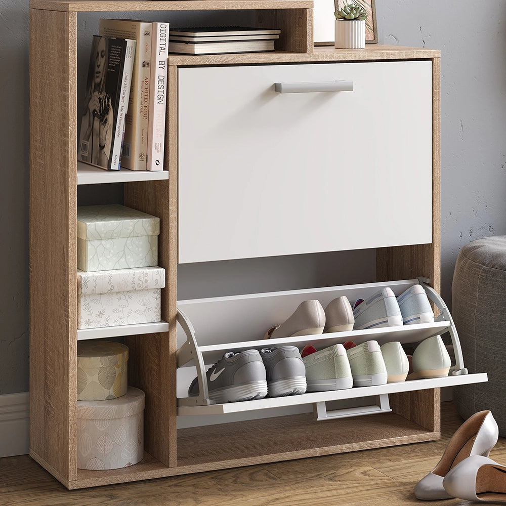 Vicco Scarpiera da ingresso Bianco/Sonoma 24.5 x 90 cm