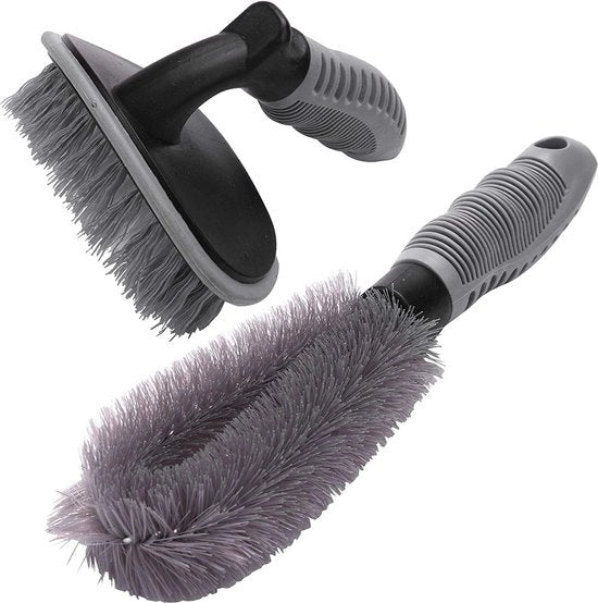 Kit di pulizia per ruote in acciaio e pulizia delle gomme, pulitore per ruote per la vostra auto, motocicletta o bicicletta, strumento di pulizia delle gomme (lotto da 2)