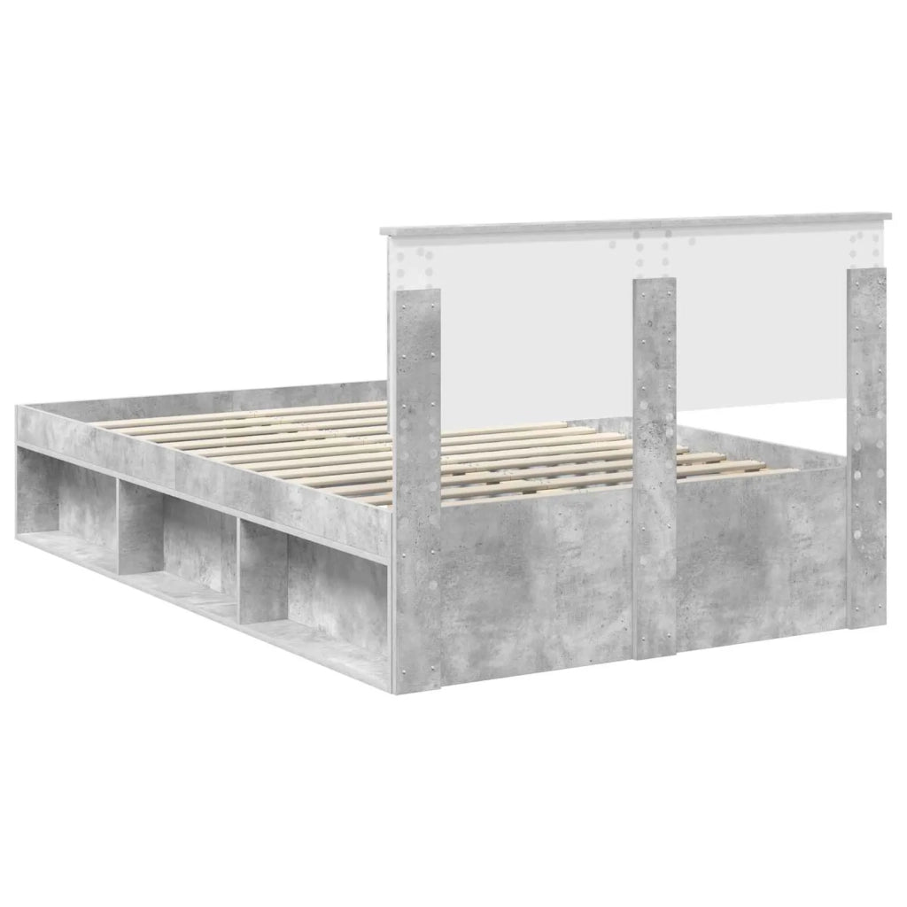 Struttura del letto Calcestruzzo 120 x 200 cm Pino massello 3410621