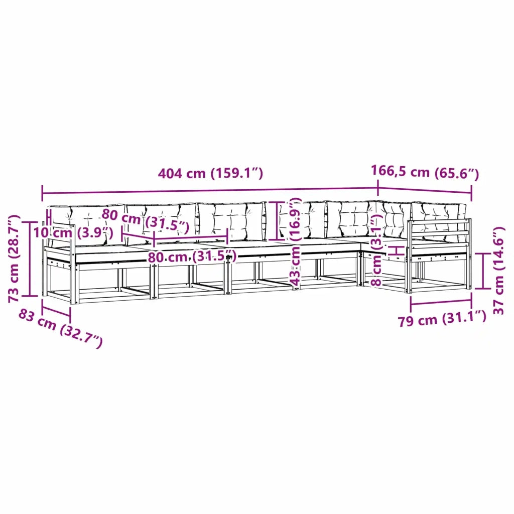 Set di divani da esterno 4 pz Bianco e Grigio Chiaro Poliestere 3386500