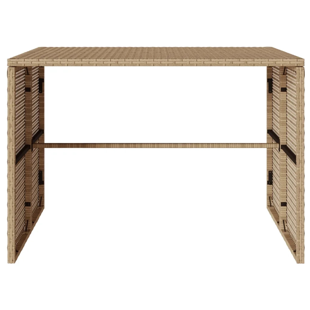 Set da Pranzo da Giardino 3 pz | Set Salotto da Giardino con Cuscini Beige in Polyrattan