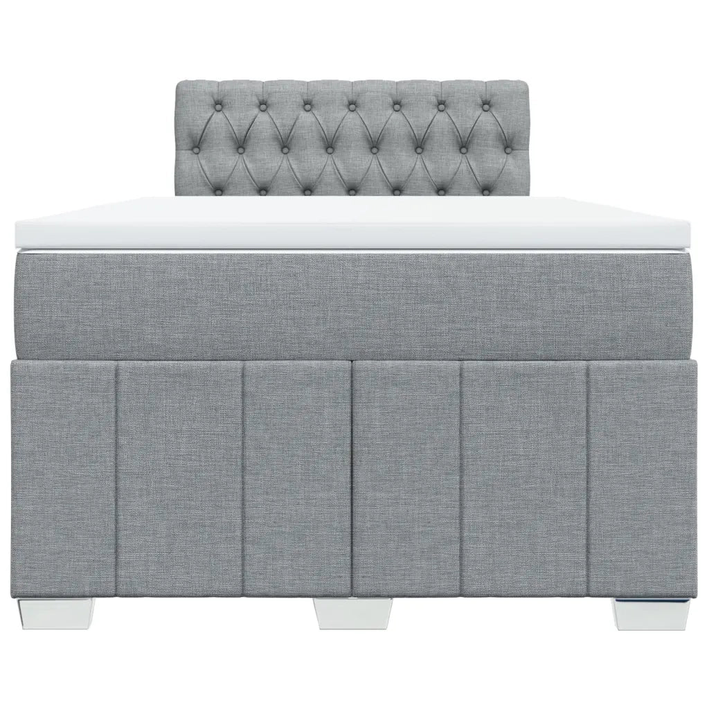 Giroletto a Molle con Materasso Grigio Chiaro 120x200cm Tessuto 3289342