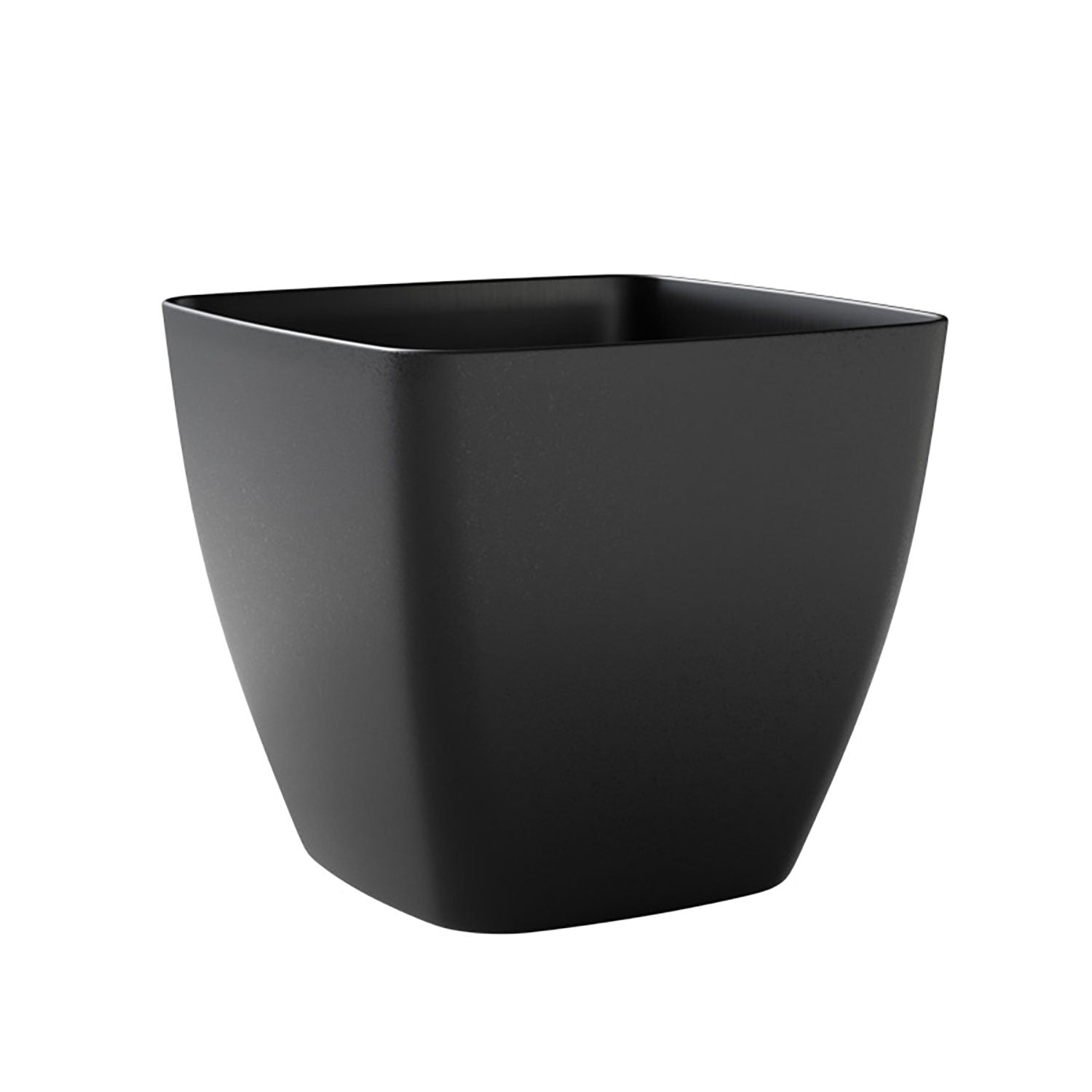 Vaso Quadrato Indoor e Outdoor Ceylon Kit Ash Ø30 cm in Plastica Antracite