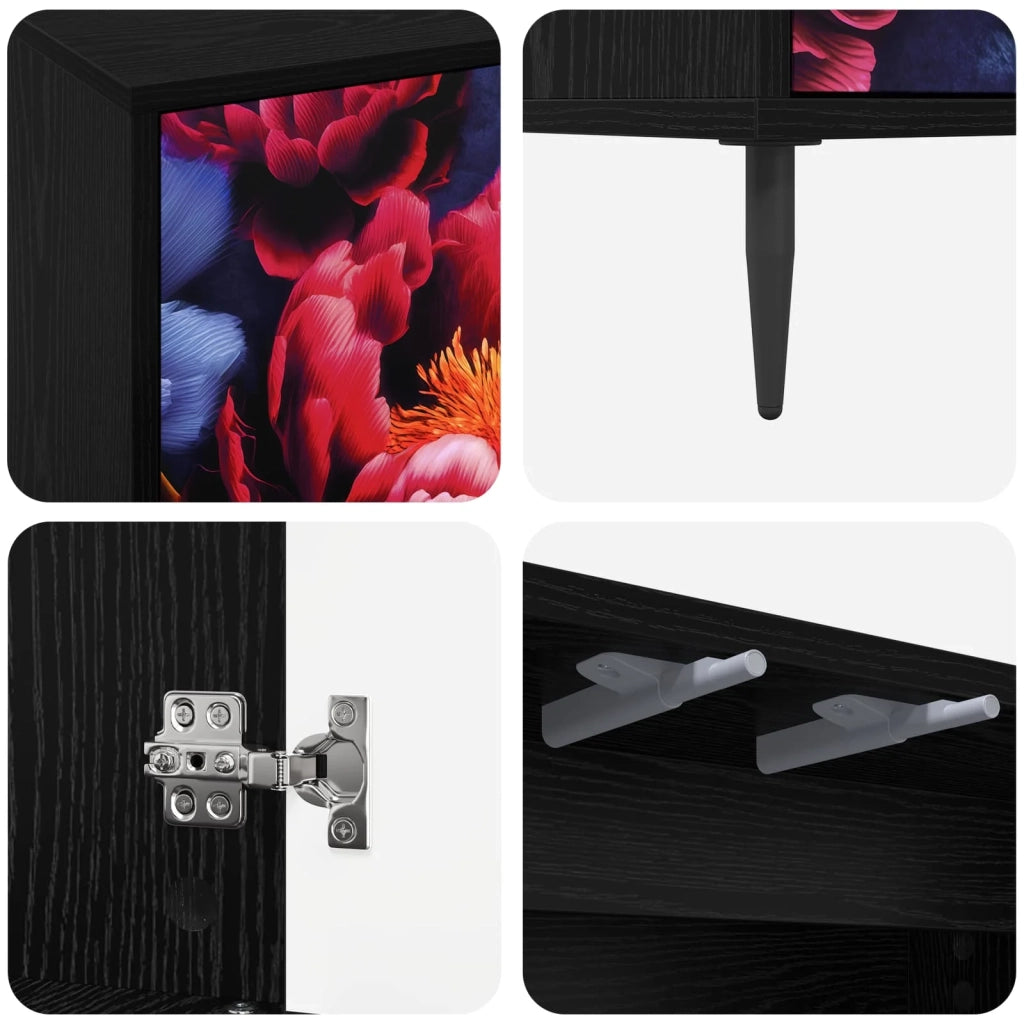 Credenza KIEL Rovere Nero 102 x 33 x 76 cm Legno ingegnerizzato 8006983