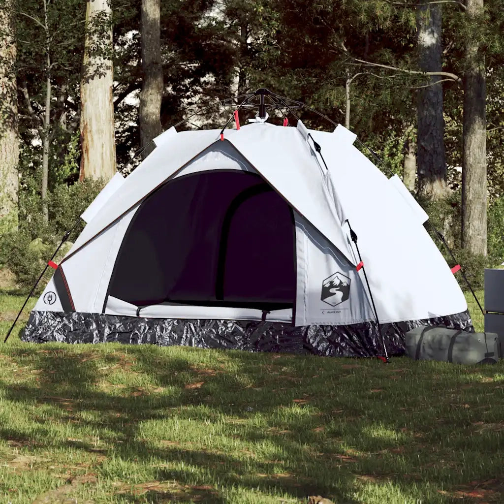Tenda 2 Persone-Tenda da campeggio Bianca in Tessuto Oscurante a Rilascio Rapido 296721