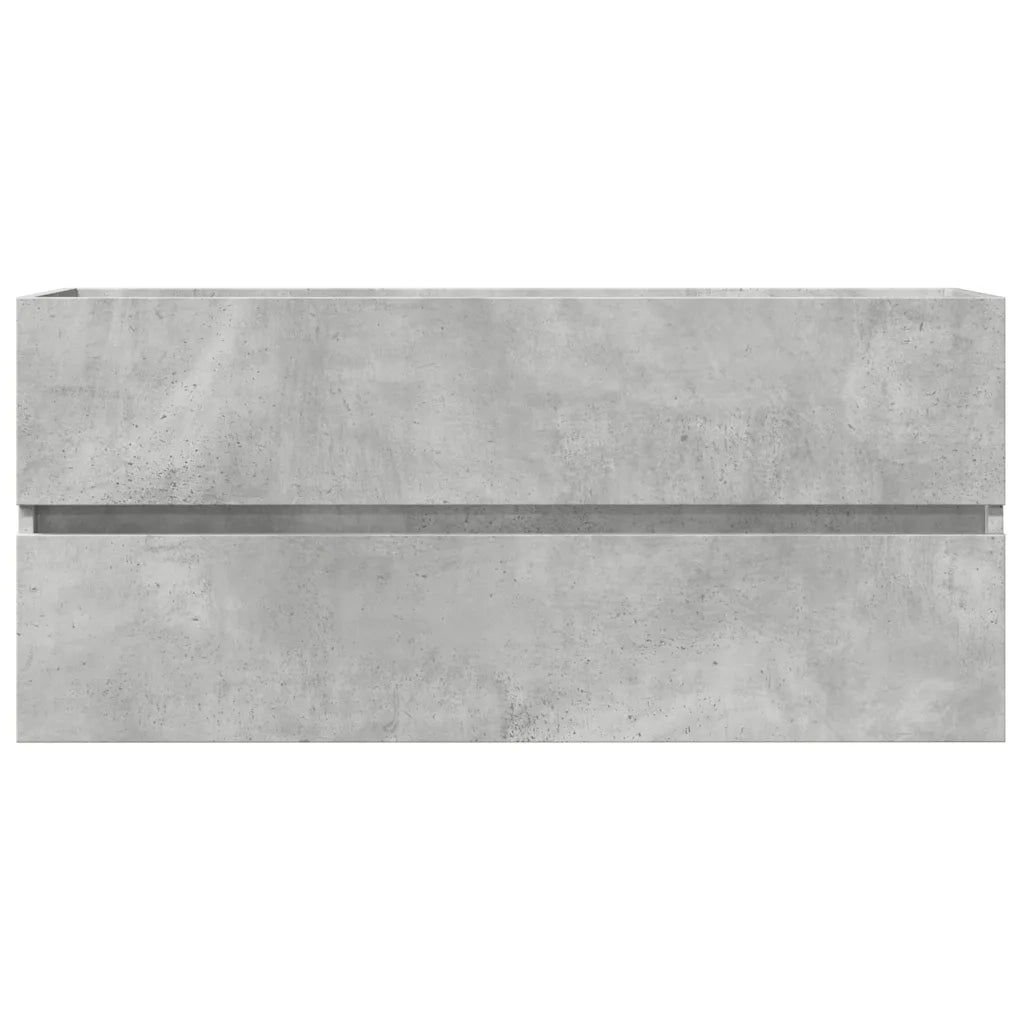 Mobile Lavabo Grigio Cemento 100x38,5x45cm in Legno Multistrato