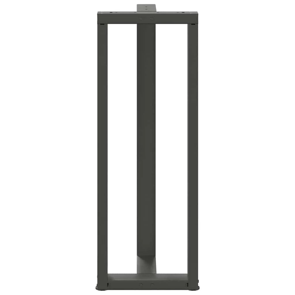Set di 2 gambe regolabili per tavolo da bar a forma di T 40 x 35 x 110 cm design moderno acciaio antracite 02_0057359