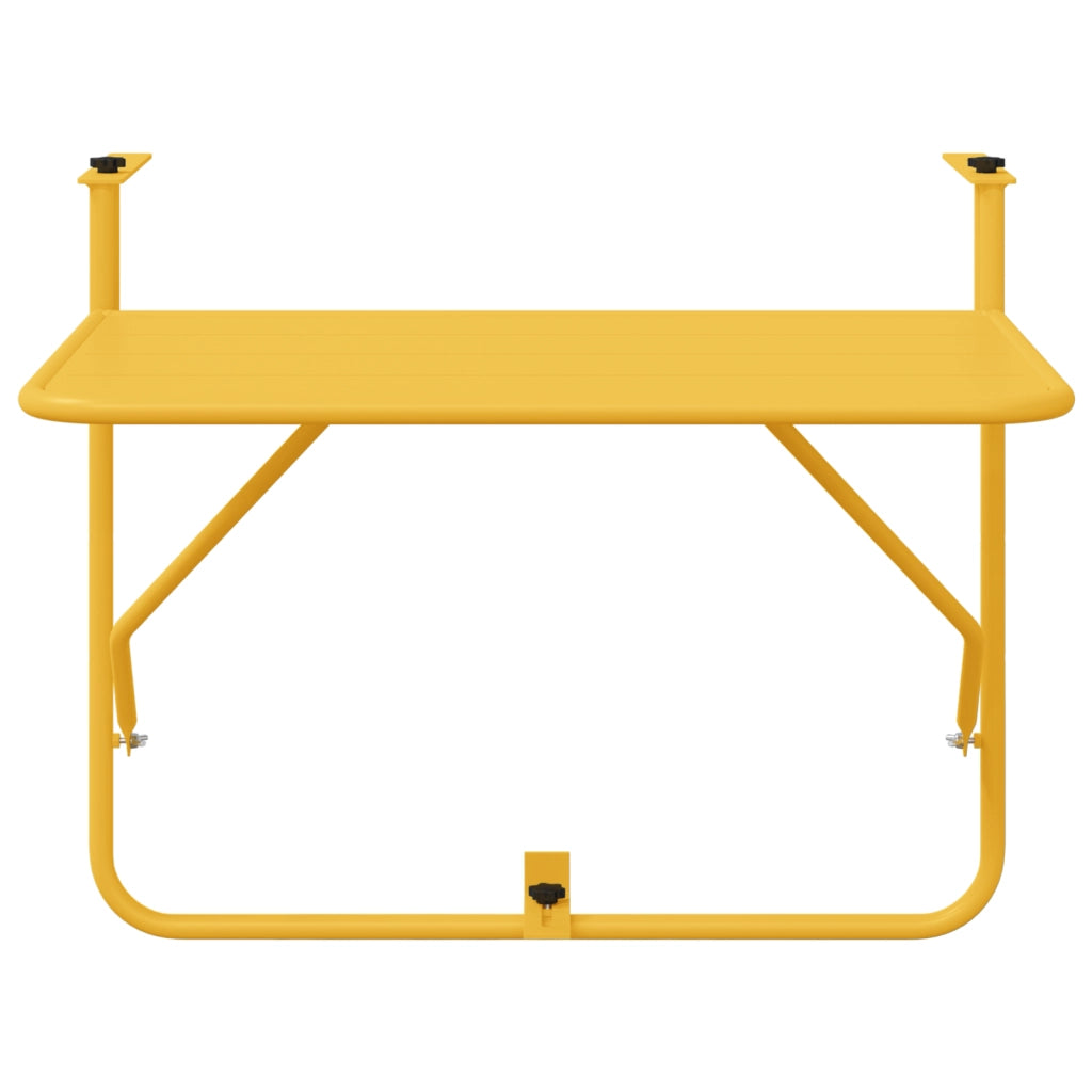 Tavolo da balcone pieghevole  senape 60x40 cm in acciaio