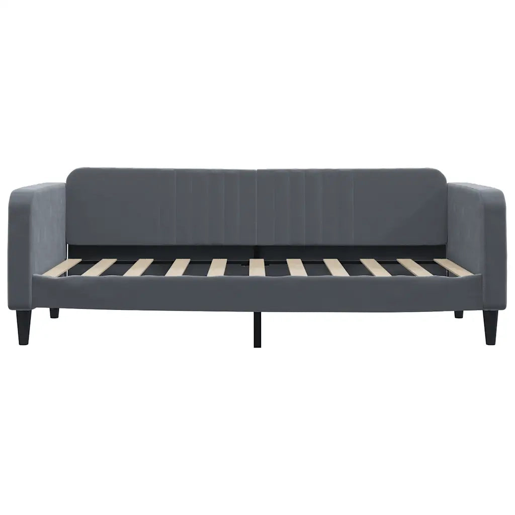 Letto singolo | Letto per adulti | Letto da Giorno Grigio Scuro 90x190 cm in Velluto