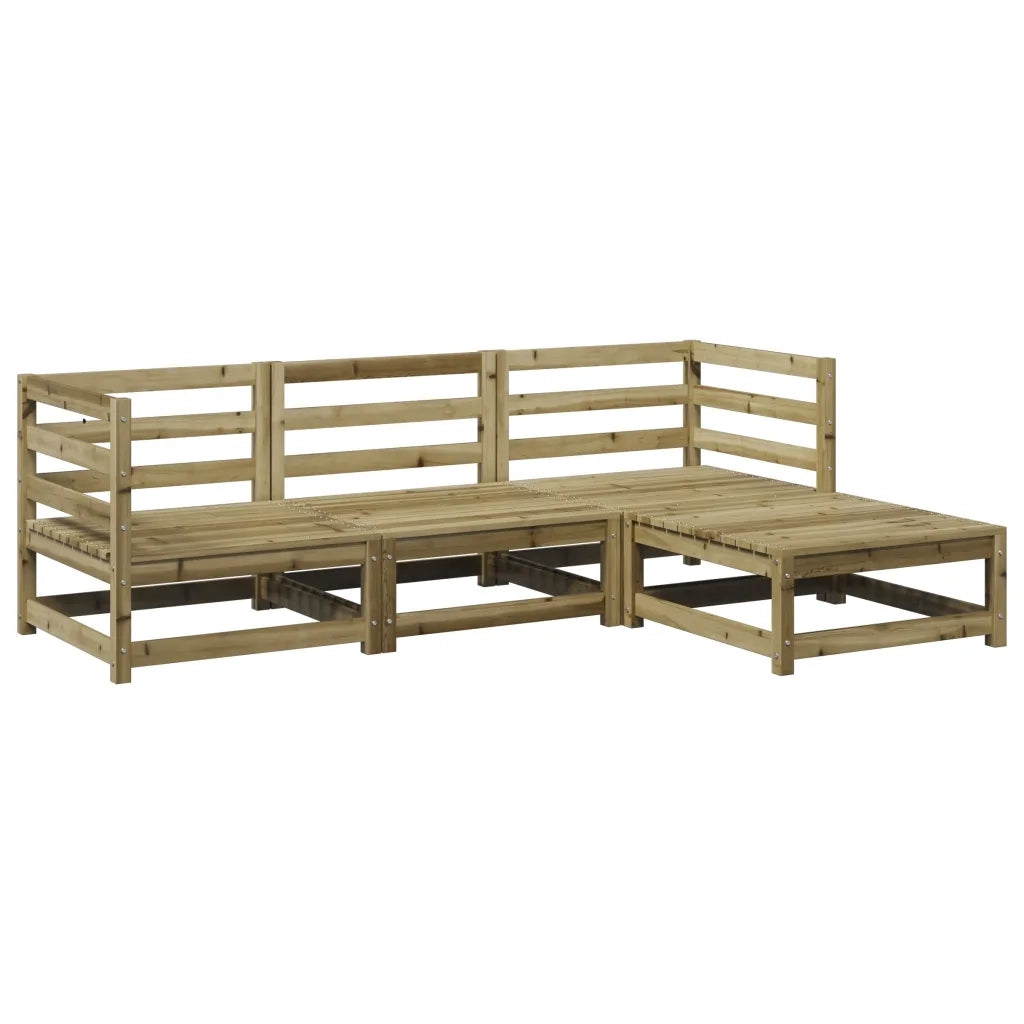 Set Divani da Giardino 4 pz in Legno Impregnato di Pino 3299380