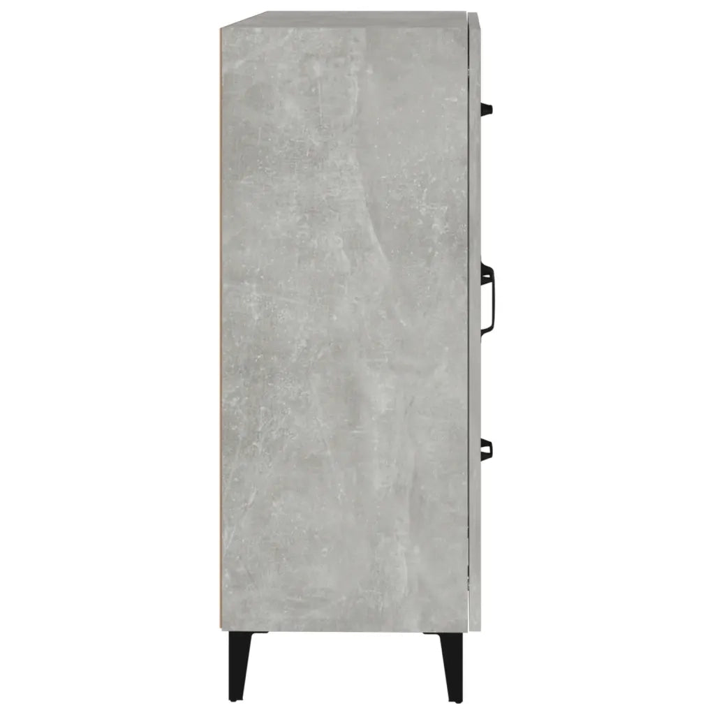 Credenza Grigio Cemento 69,5x34x90 cm in Legno Multistrato 812217