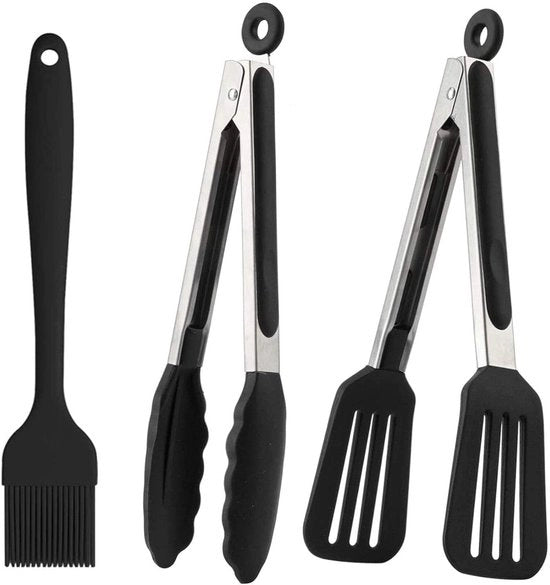 Set di Griglia in Acciaio Inossidabile con Manico di Silicone - Griglia per Frittate e Insalate - Set da 2