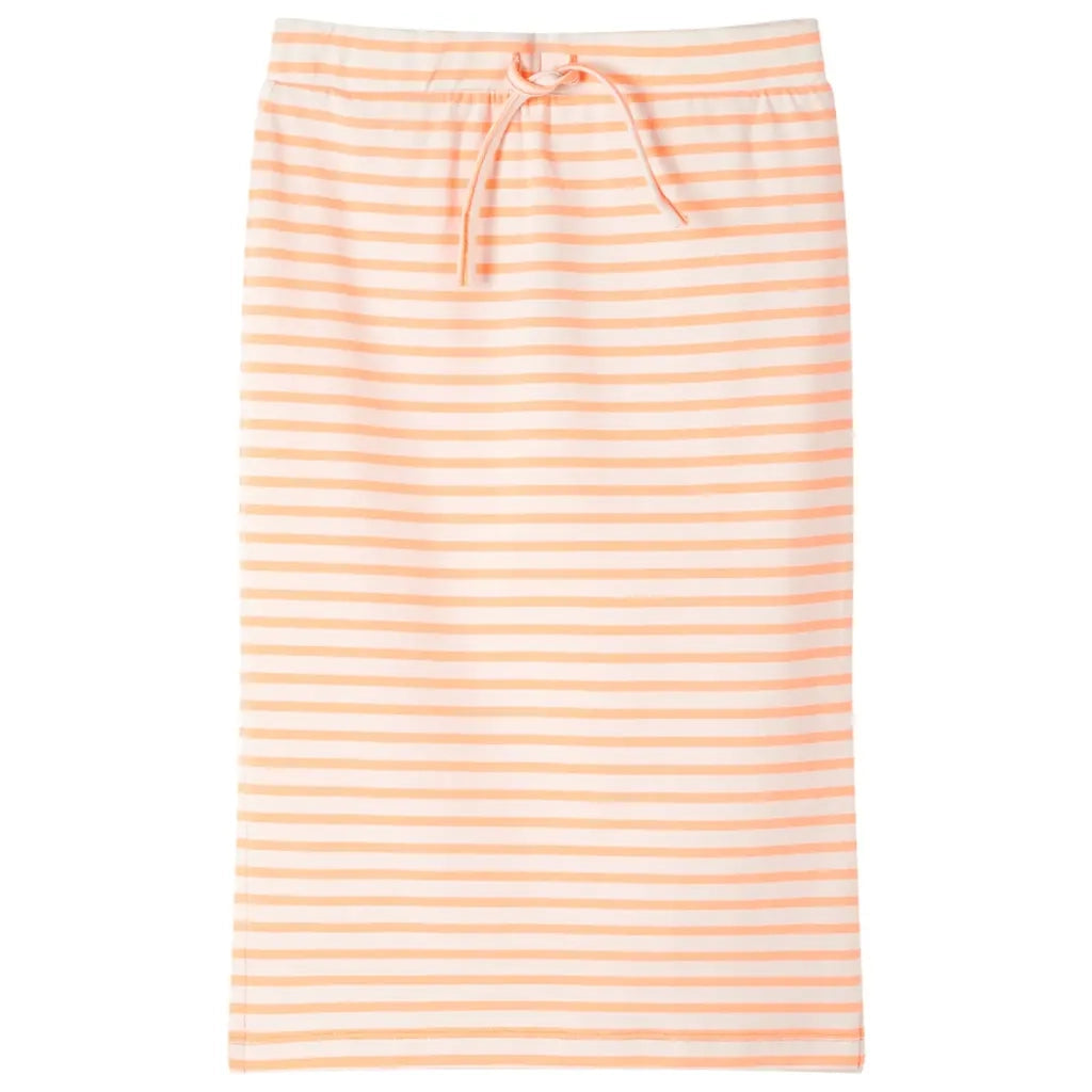 Gonna Dritta da Bambina a Righe Arancione Fluorescente 140cod mxl 109179