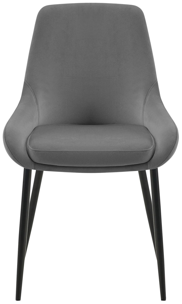 Set di 2 sedie per sala da pranzo Elmira velluto nero 1