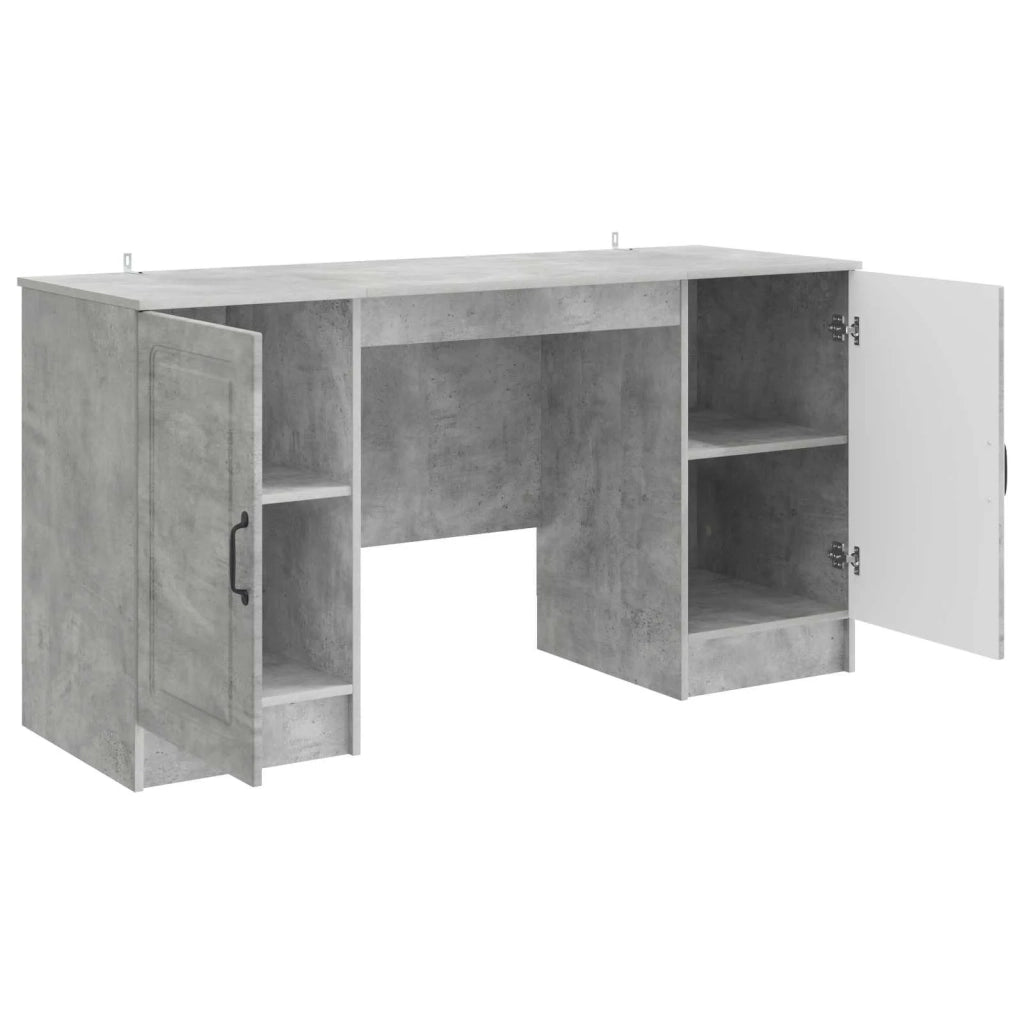 Scrivania con lo scaffale Grigio Cemento 142,5 x 50 x 75 cm 3414642