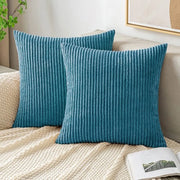 Cuscini di copertura 45 x 45 cm in corduroy set di 2 zeeblauo