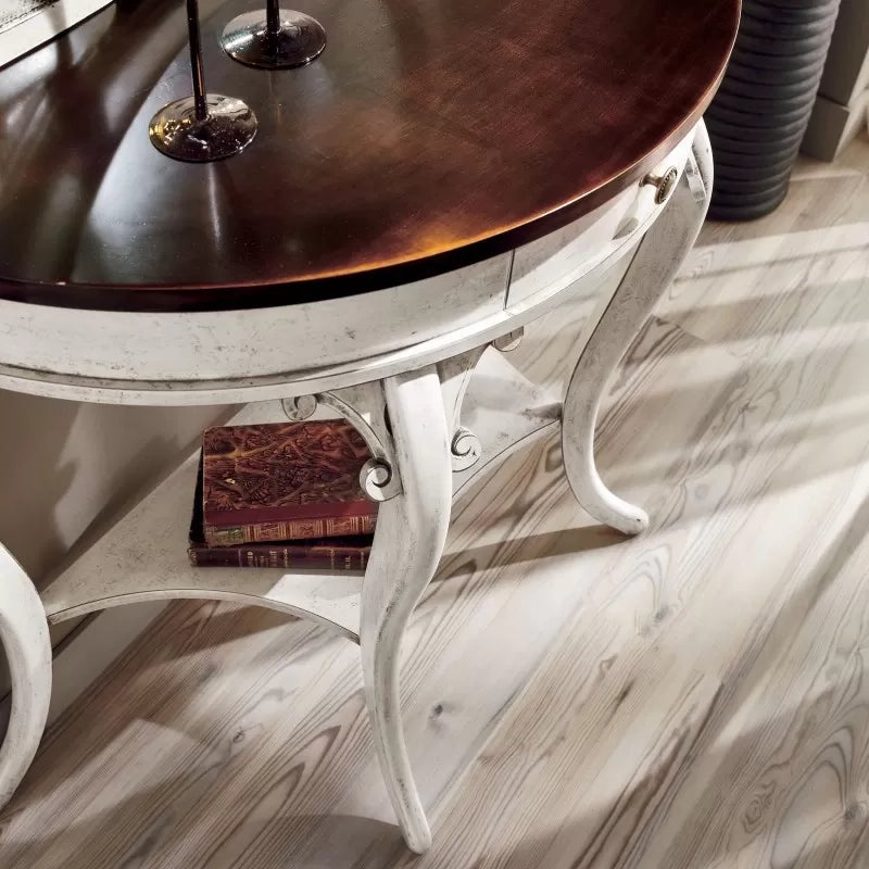 Consolle 1 cassetto classica legno bicolore shabby - Mobili 2G