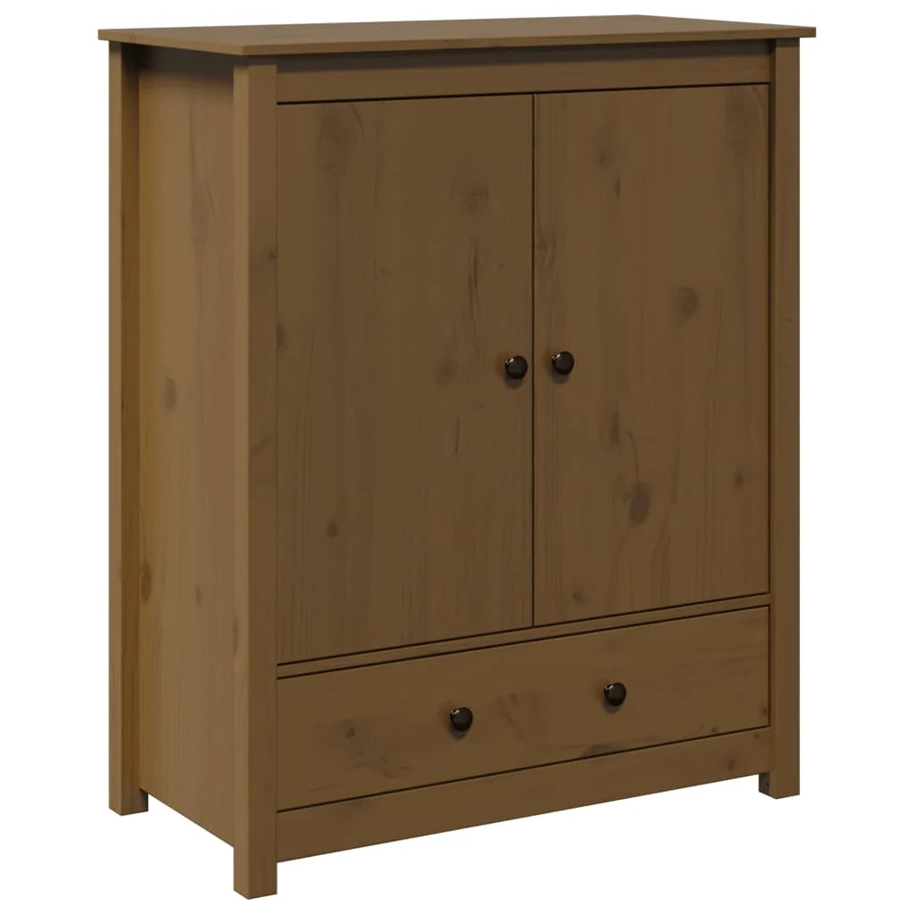 Buffet credenza cassettiera armadio mobile contenitore organizer per cucina soggiorno salotto 83 x 41,5 x 100 cm legno massello di pino marrone 02_0035767