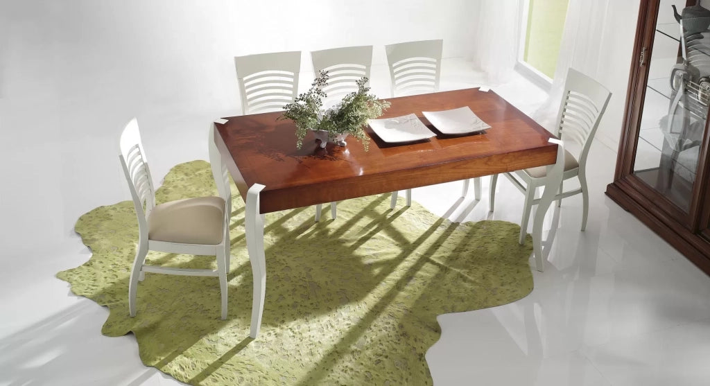 Tavolo rettangolare in legno bicolore 140x85x81 cm fisso - Mobili 2G